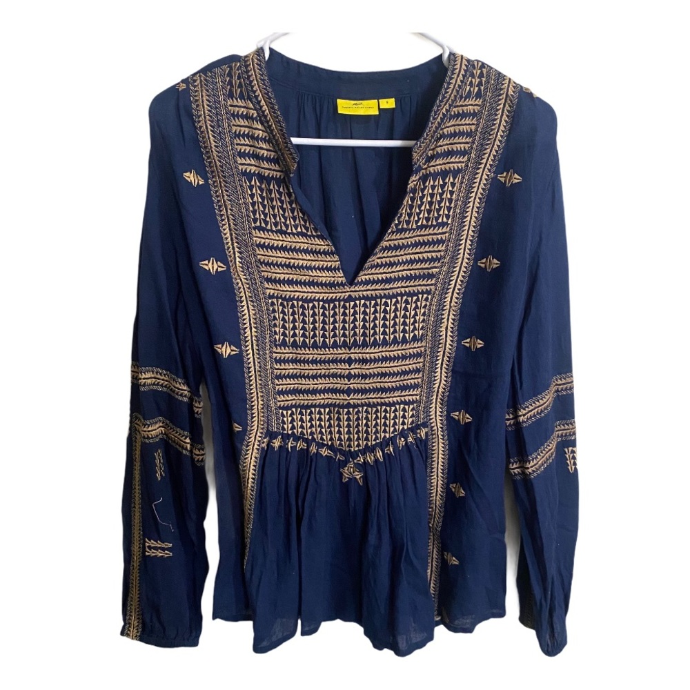 Roberta Roller Rabbit embroidered tunic blouse S